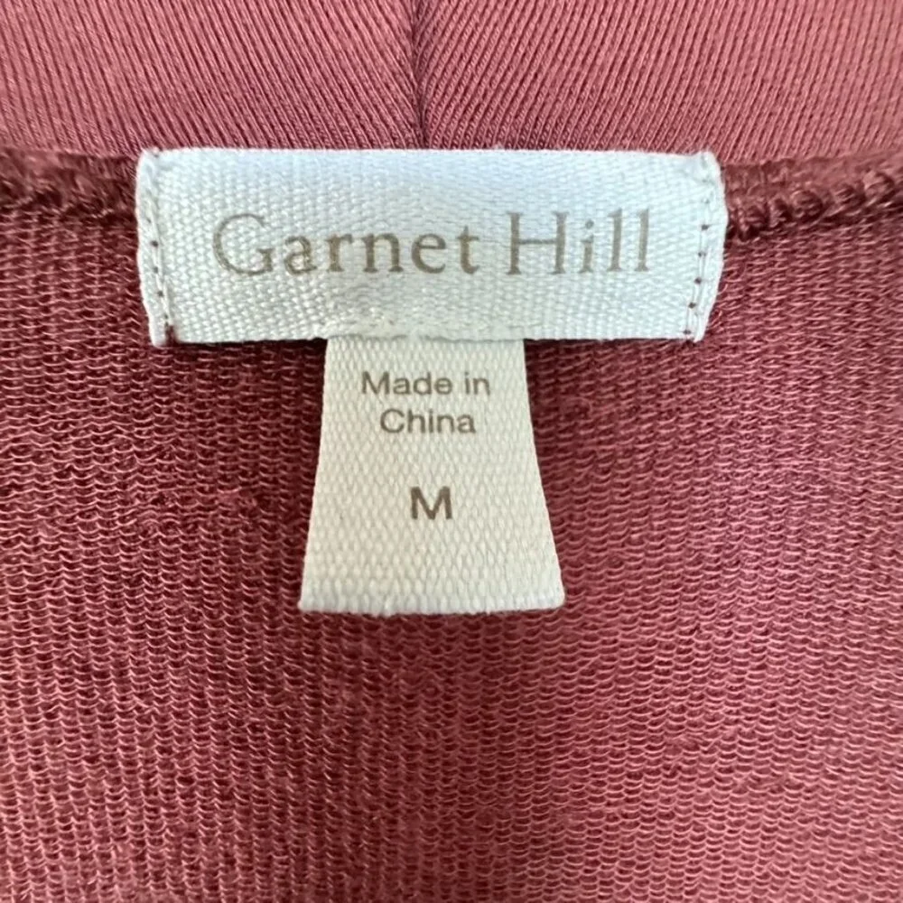Garnet Hill Terra Cotta Cowl Neck Knit French Terry Long Sleeve Tunic Top Size M - Picture 10 of 13